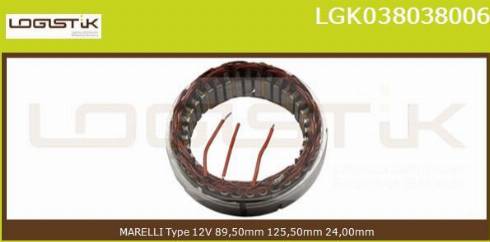 LGK LGK038038006 - Stator, alternateur cwaw.fr