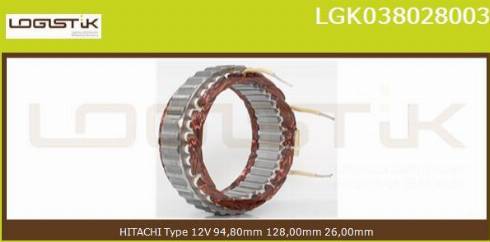 LGK LGK038028003 - Stator, alternateur cwaw.fr