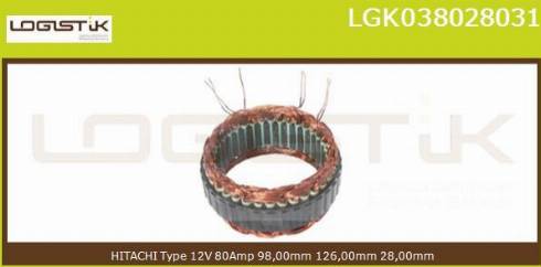 LGK LGK038028031 - Stator, alternateur cwaw.fr