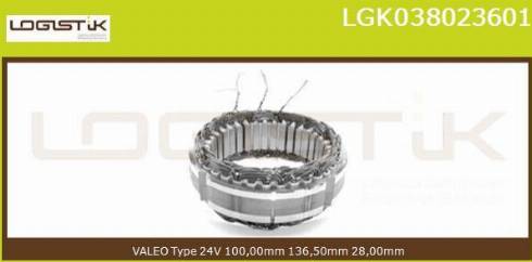 LGK LGK038023601 - Stator, alternateur cwaw.fr