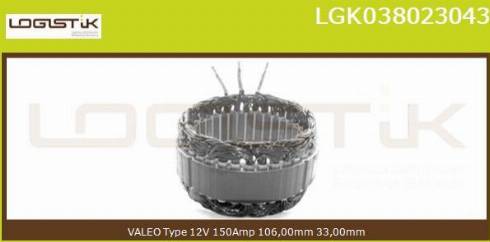 LGK LGK038023043 - Stator, alternateur cwaw.fr