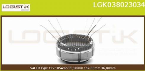 LGK LGK038023034 - Stator, alternateur cwaw.fr