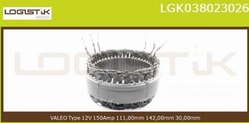 LGK LGK038023026 - Stator, alternateur cwaw.fr