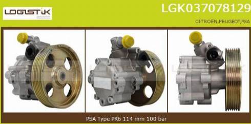 LGK LGK037078129 - Pompe hydraulique, direction cwaw.fr