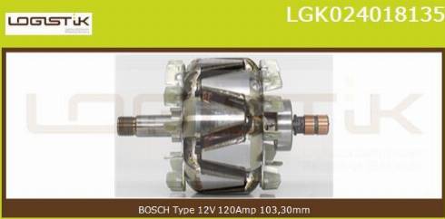 LGK LGK024018135 - Rotor, alternateur cwaw.fr