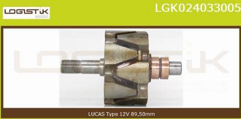 LGK LGK024033005 - Rotor, alternateur cwaw.fr