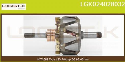 LGK LGK024028032 - Rotor, alternateur cwaw.fr