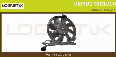 LGK OEM014081000 - Moteur électrique, ventilateur pour radiateurs cwaw.fr