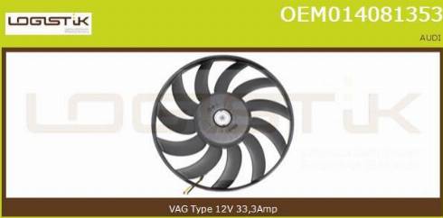 LGK OEM014081353 - Ventilateur, refroidissement du moteur cwaw.fr