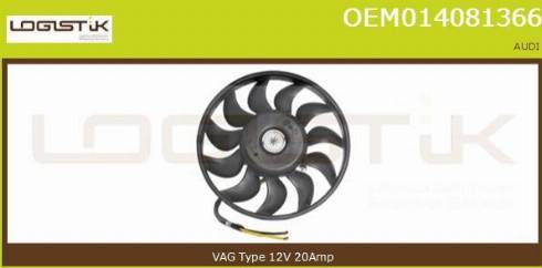 LGK OEM014081366 - Ventilateur, refroidissement du moteur cwaw.fr