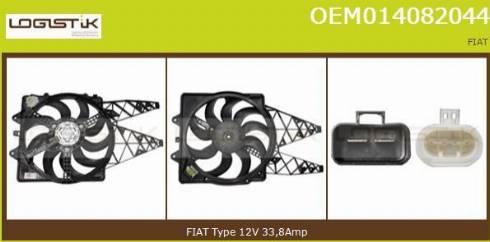 LGK OEM014082044 - Moteur électrique, ventilateur pour radiateurs cwaw.fr