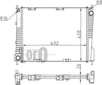 Loro 042-017-0048 - Radiateur, refroidissement du moteur cwaw.fr