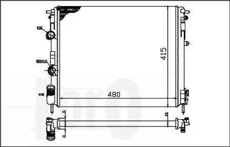 Loro 042-017-0006-B - Radiateur, refroidissement du moteur cwaw.fr