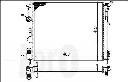 Loro 042-017-0010 - Radiateur, refroidissement du moteur cwaw.fr