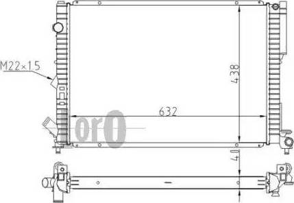 Loro 042-017-0022 - Radiateur, refroidissement du moteur cwaw.fr