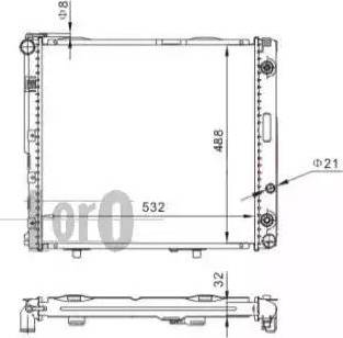 Loro 054-017-0044 - Radiateur, refroidissement du moteur cwaw.fr