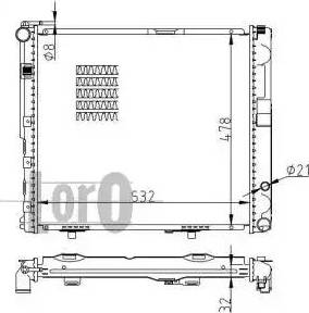 Loro 054-017-0046-B - Radiateur, refroidissement du moteur cwaw.fr