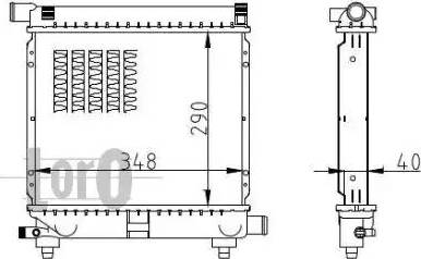 Loro 054-017-0040-B - Radiateur, refroidissement du moteur cwaw.fr