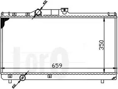 Loro 051-017-0012 - Radiateur, refroidissement du moteur cwaw.fr