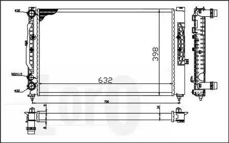 Loro 053-017-0056 - Radiateur, refroidissement du moteur cwaw.fr