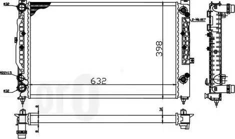 Loro 053-017-0053 - Radiateur, refroidissement du moteur cwaw.fr