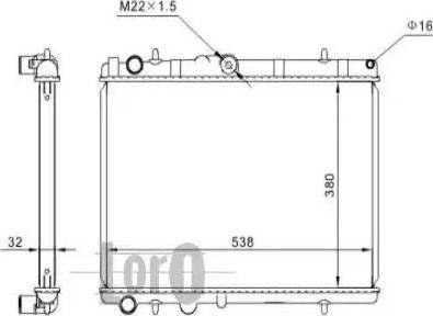 Loro 009-017-0045 - Radiateur, refroidissement du moteur cwaw.fr