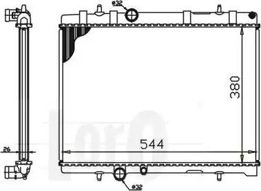 Loro 009-017-0043 - Radiateur, refroidissement du moteur cwaw.fr