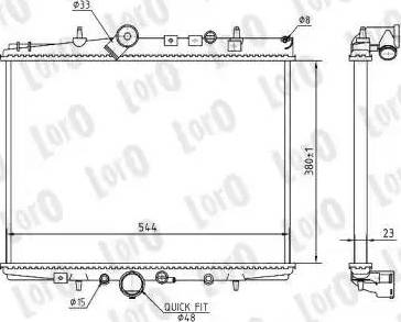 Loro 009-017-0059 - Radiateur, refroidissement du moteur cwaw.fr