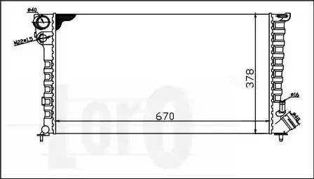 Loro 009-017-0003 - Radiateur, refroidissement du moteur cwaw.fr