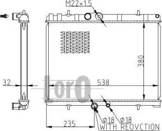 Loro 009-017-0011-B - Radiateur, refroidissement du moteur cwaw.fr