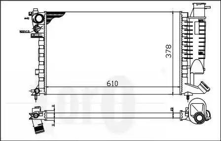 Loro 009-017-0017 - Radiateur, refroidissement du moteur cwaw.fr