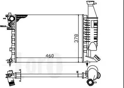 Loro 009-017-0020 - Radiateur, refroidissement du moteur cwaw.fr