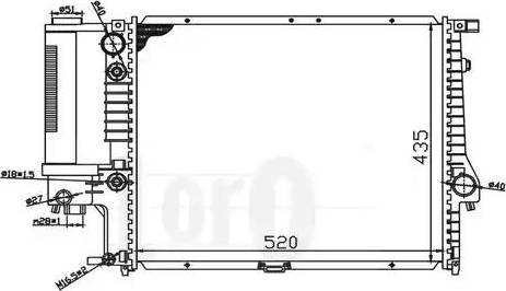 Loro 004-017-0019 - Radiateur, refroidissement du moteur cwaw.fr