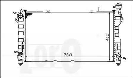 Loro 008-017-0004 - Radiateur, refroidissement du moteur cwaw.fr