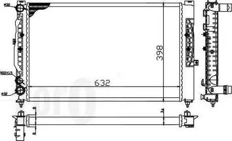 Loro 003-017-0019 - Radiateur, refroidissement du moteur cwaw.fr