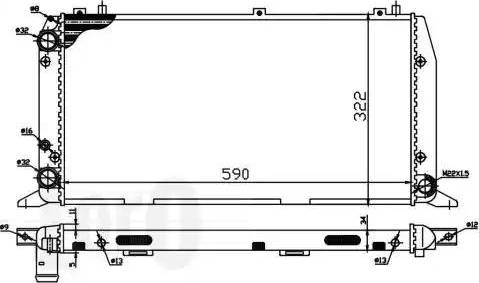 Loro 003-017-0010 - Radiateur, refroidissement du moteur cwaw.fr