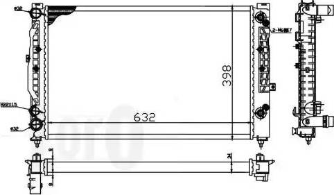 Loro 003-017-0020 - Radiateur, refroidissement du moteur cwaw.fr