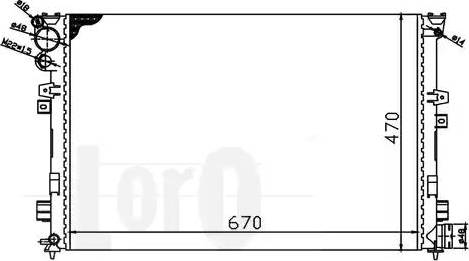 Loro 016-017-0057 - Radiateur, refroidissement du moteur cwaw.fr