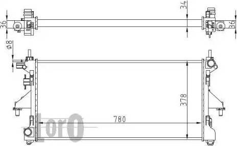 Loro 016-017-0060 - Radiateur, refroidissement du moteur cwaw.fr