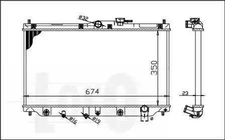 Loro 018-017-0012 - Radiateur, refroidissement du moteur cwaw.fr