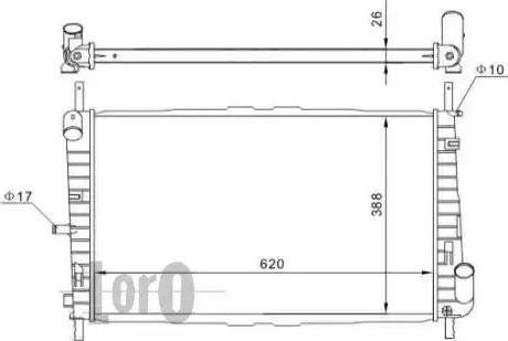 Loro 017-017-0016 - Radiateur, refroidissement du moteur cwaw.fr