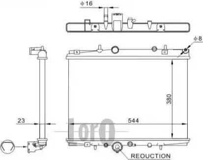 Loro 038-017-0002 - Radiateur, refroidissement du moteur cwaw.fr