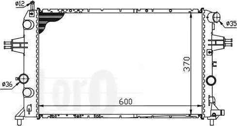 Loro 037-017-0049 - Radiateur, refroidissement du moteur cwaw.fr