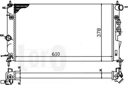 Loro 037-017-0015 - Radiateur, refroidissement du moteur cwaw.fr