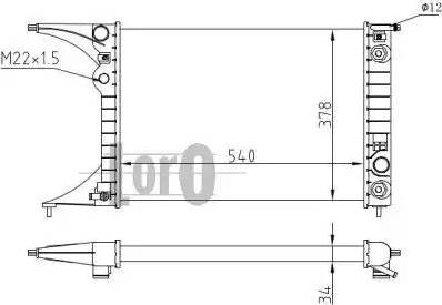 Loro 037-017-0086 - Radiateur, refroidissement du moteur cwaw.fr