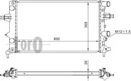 Loro 037-017-0027 - Radiateur, refroidissement du moteur cwaw.fr