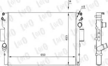 Loro 022-017-0007 - Radiateur, refroidissement du moteur cwaw.fr