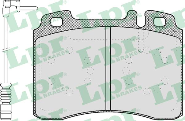 LPR 05P423A - Kit de plaquettes de frein, frein à disque cwaw.fr