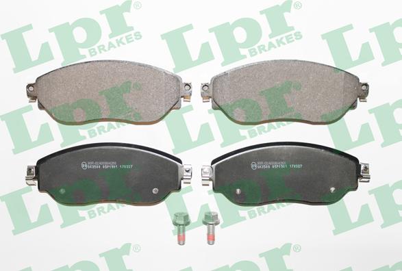 LPR 05P1901 - Kit de plaquettes de frein, frein à disque cwaw.fr