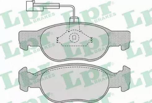 LPR 05P1075 - Kit de plaquettes de frein, frein à disque cwaw.fr